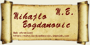 Mihajlo Bogdanović vizit kartica